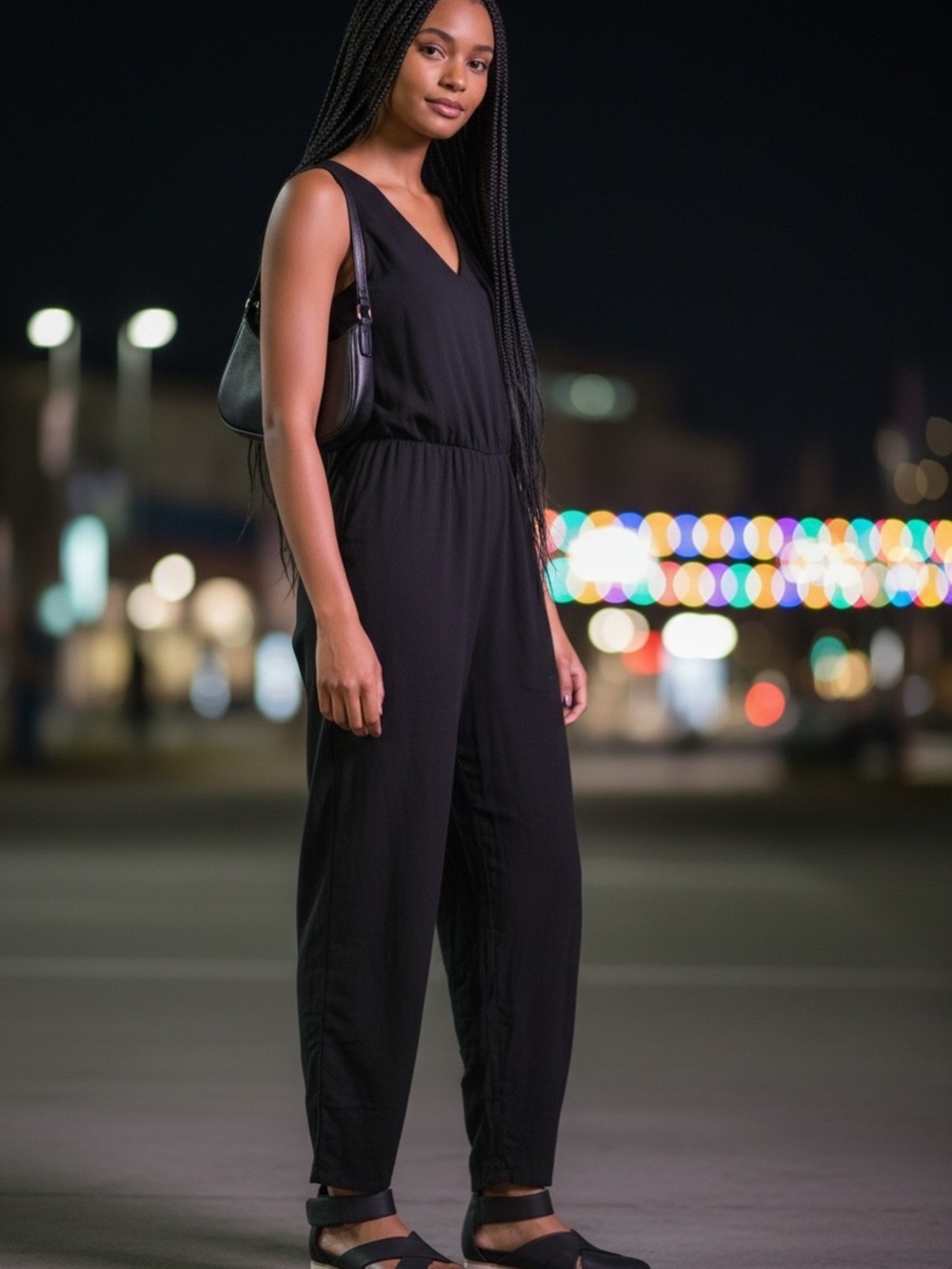 Dr. Scholl's Black Strappy Flat Sandals